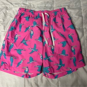 Chubbies Pink Tropical Swim Shorts